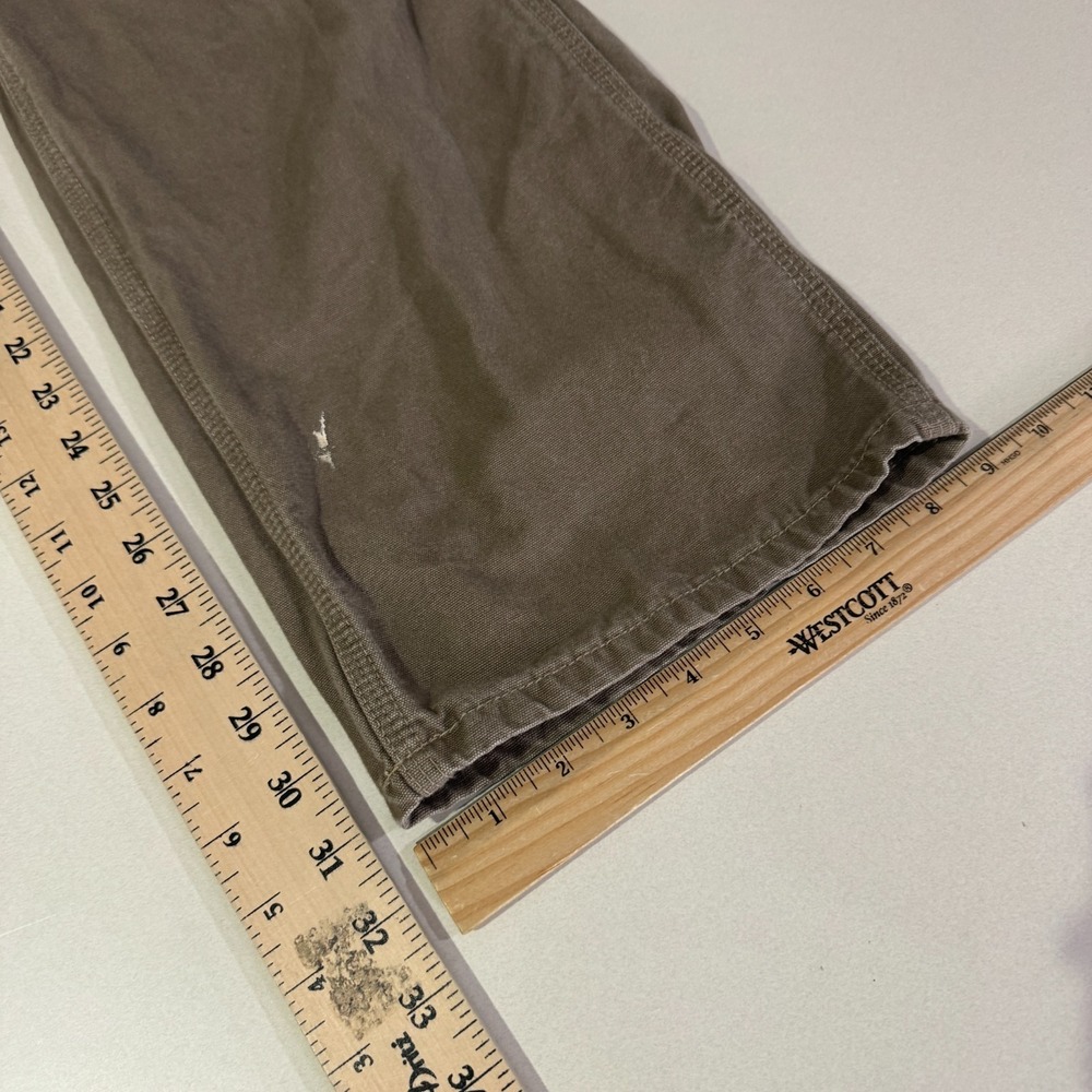 Carhartt Pants Mens 34x32 Brown Loose Original Fit Carpenter Canvas Workwear - Picture 11 of 15